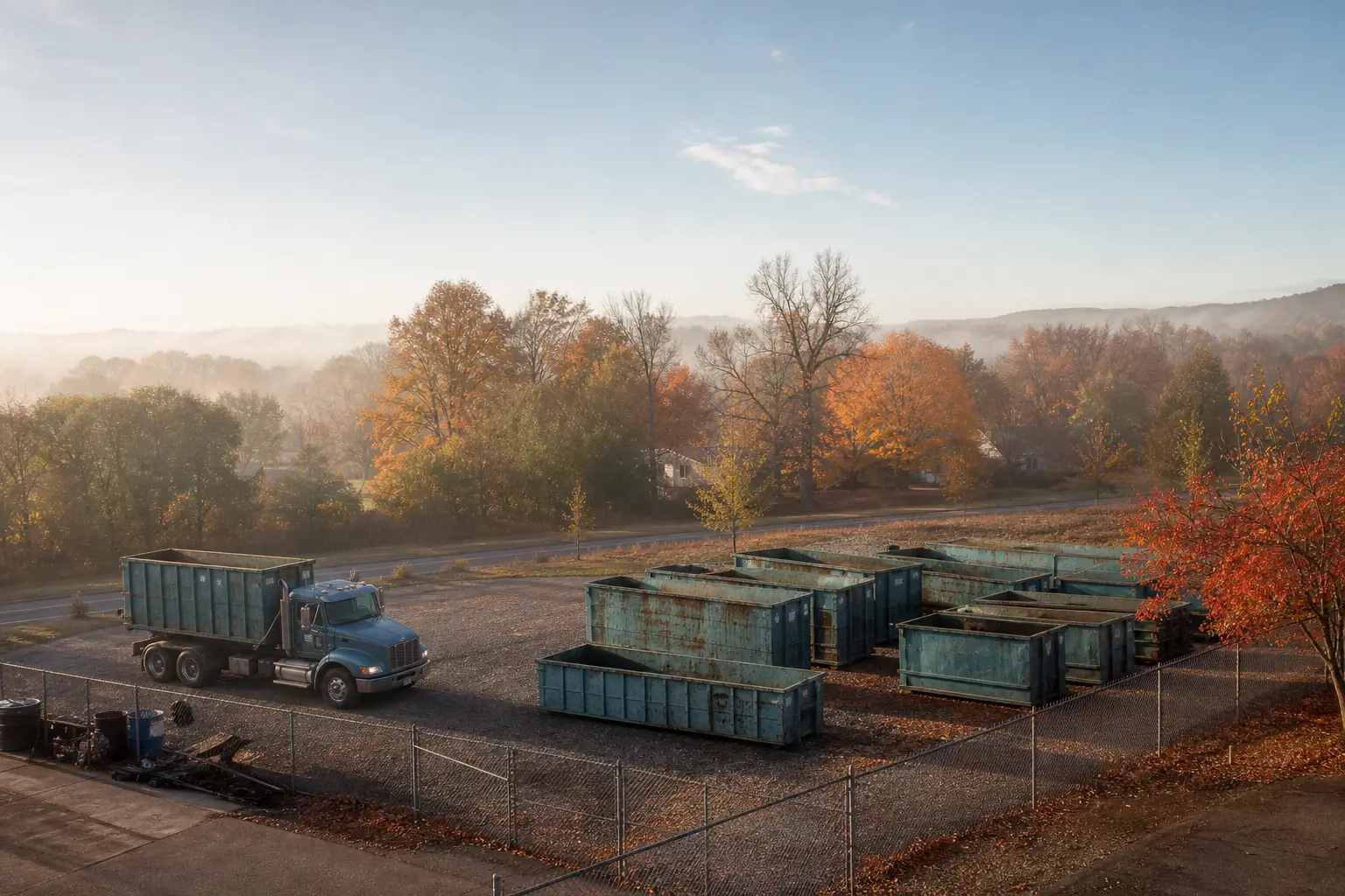 Iona Dumpster Rental crew and equipment, Cary, NC